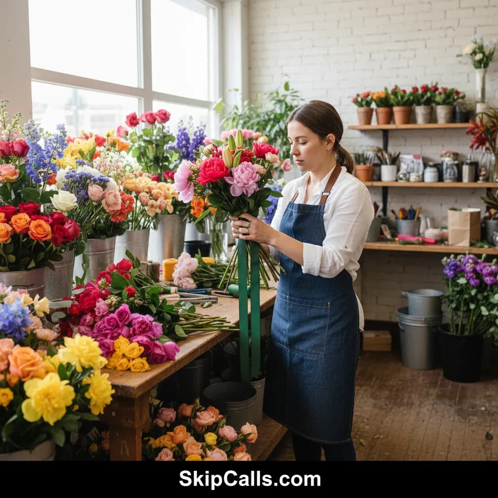 Florist at work