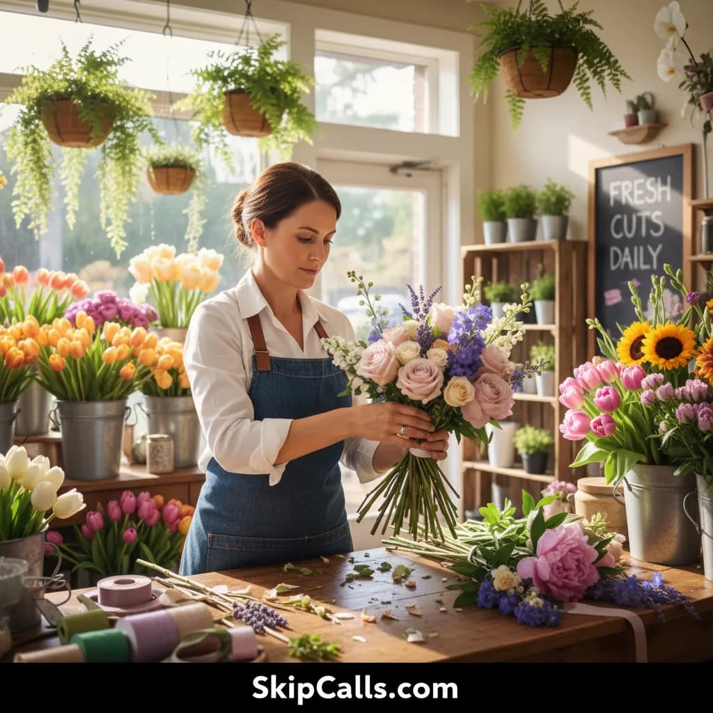 Florist at work