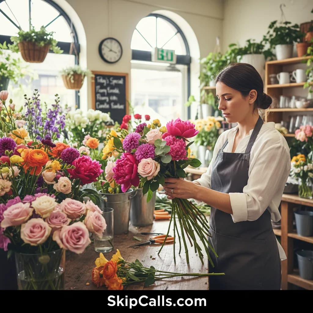 Florist at work