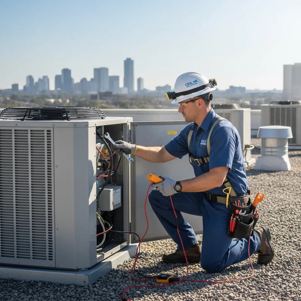 HVAC Technician at work