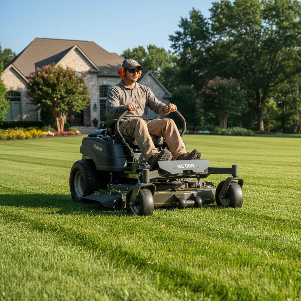 Lawn Care Professional at work