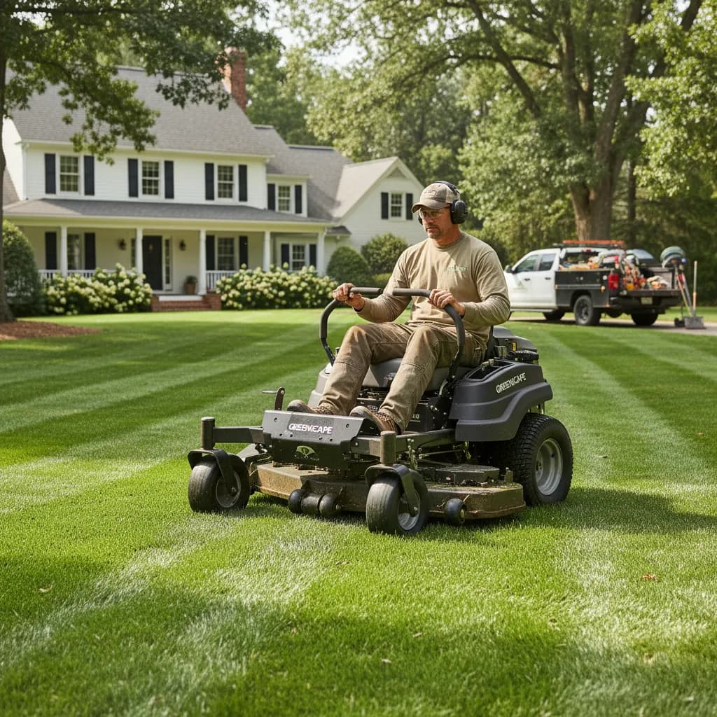 Lawn Care Professional at work