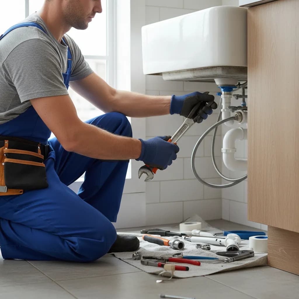 Plumber using AI receptionist for business calls