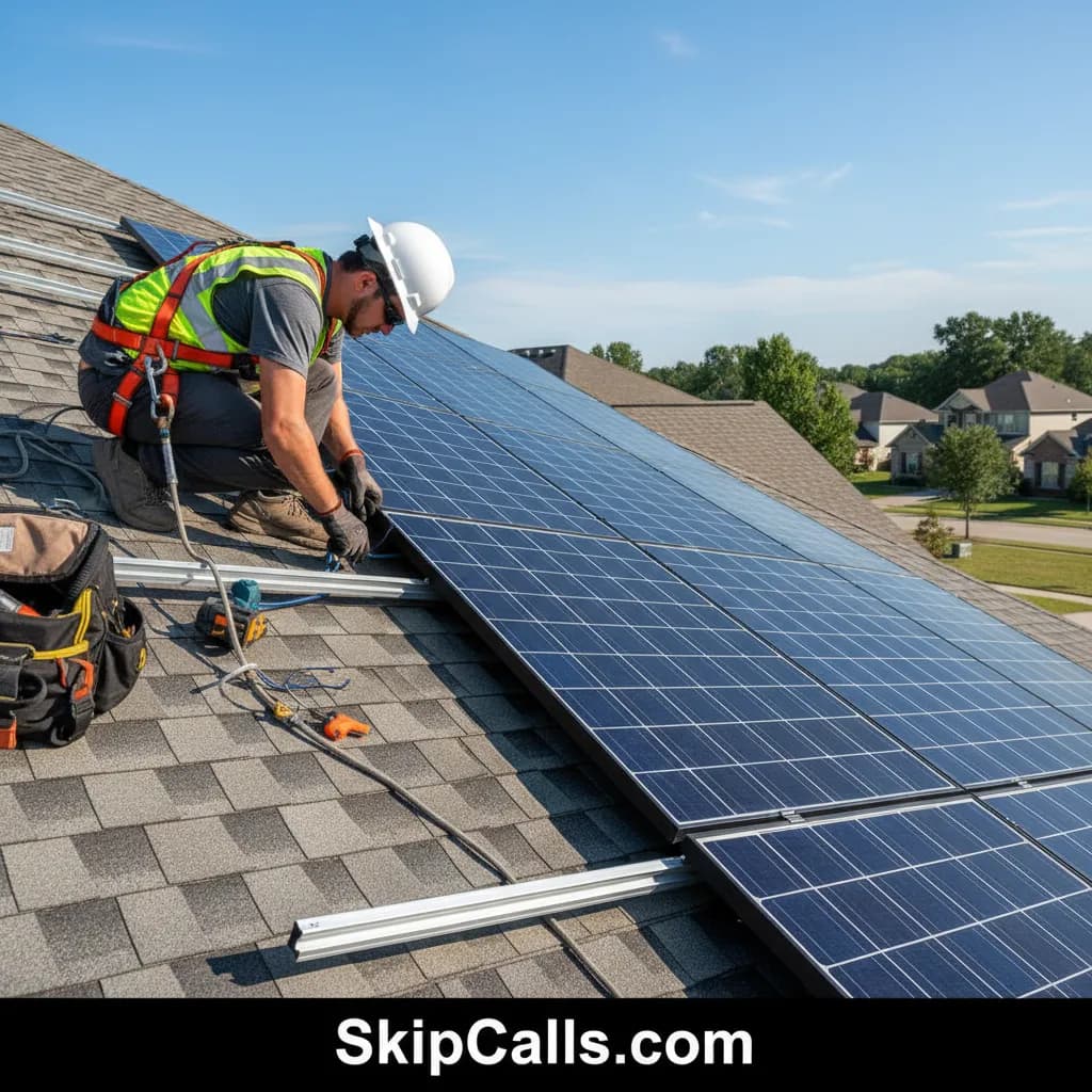Solar Installer at work