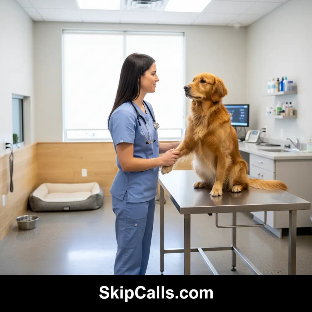 Veterinarian at work